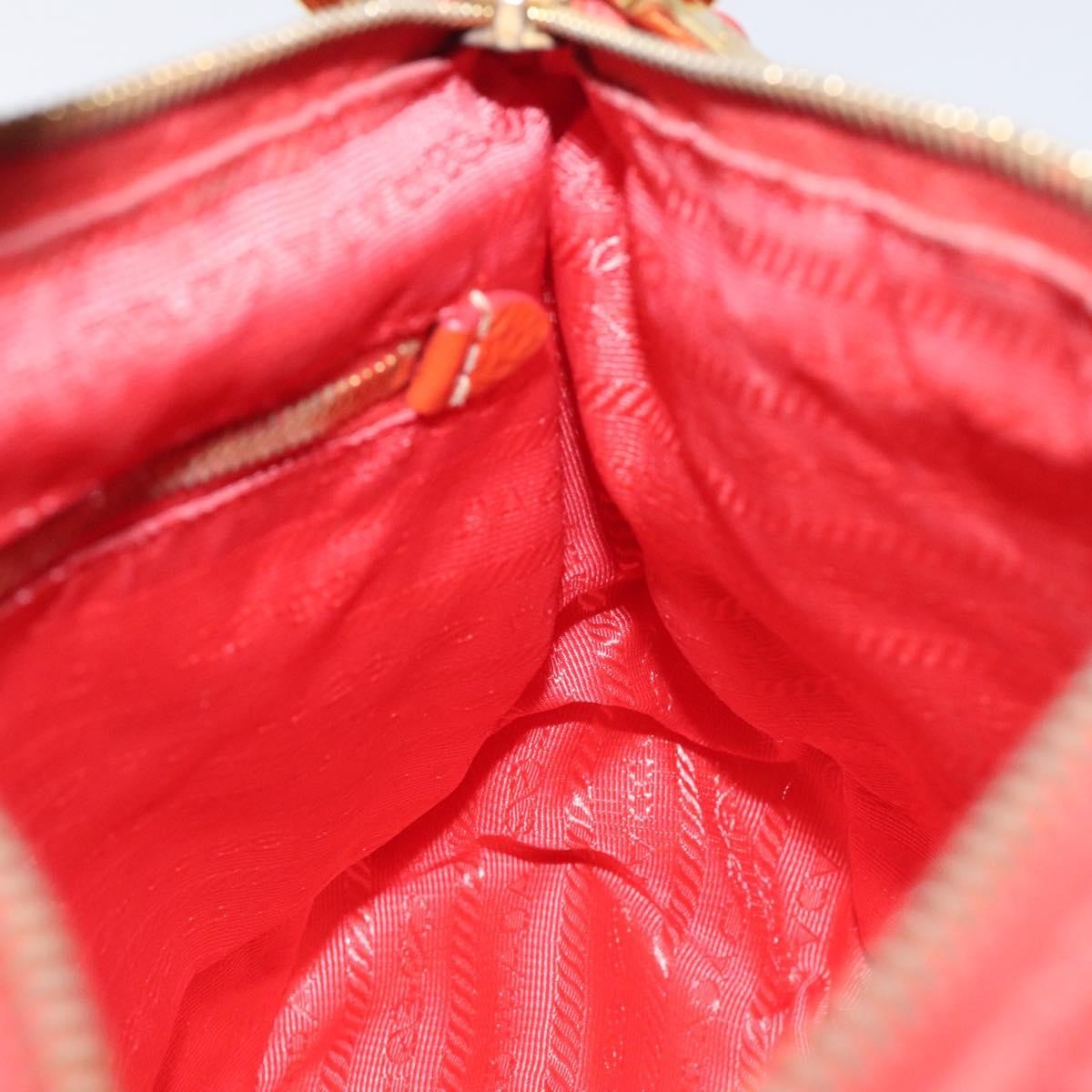 Prada Vintage Zip Handbag Tessuto, ORANGE, NYLON, Handbag
