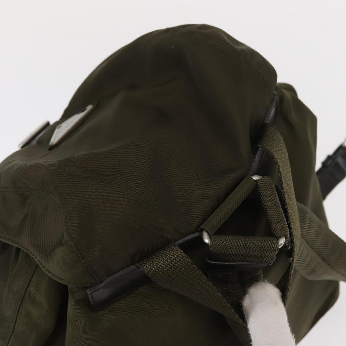 Prada Double Front Pocket Backpack Tessuto, GREEN, NYLON, Backpack