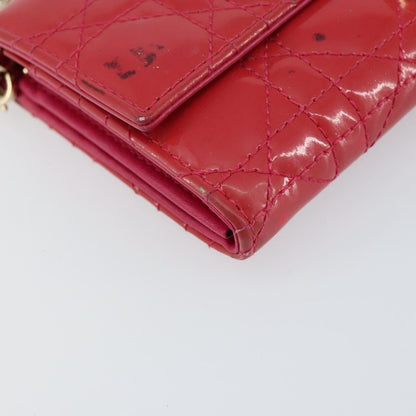 Christian Dior New Lock Pouch Cannage Quilt Patent, PINK, PATENT_LEATHER, Clutche & pouche