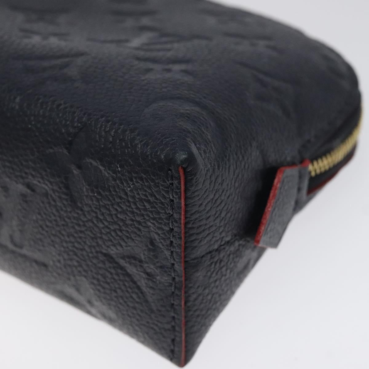 Louis Vuitton Cosmetic Pouch Monogram Empreinte Leather, NAVY, LEATHER, Toiletry Case