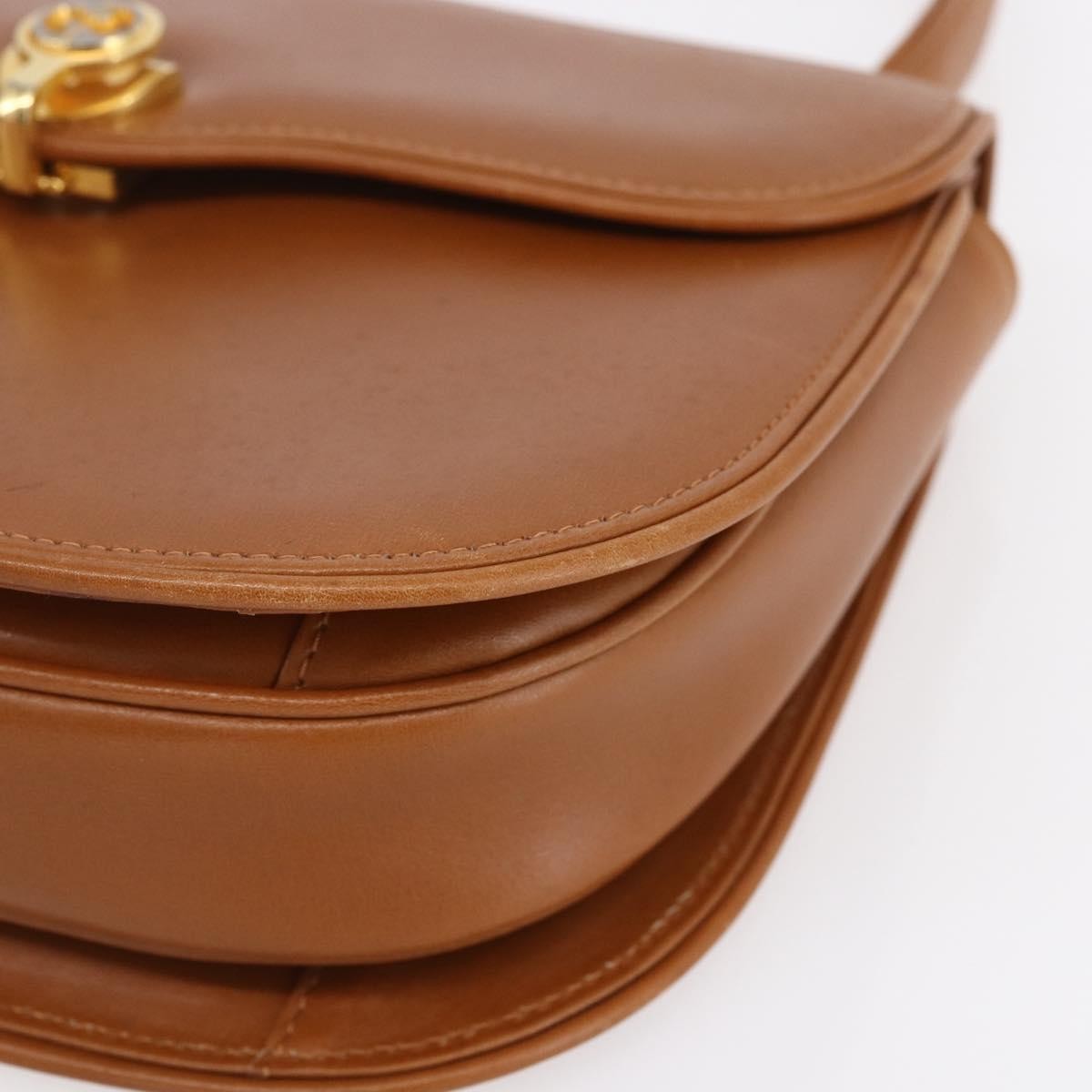 Gucci Vintage Handbag Leather, BROWN, LEATHER, Handbag