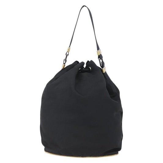 Prada Duet Drawstring Bucket Bag Tessuto, BLACK, NYLON, Handbag