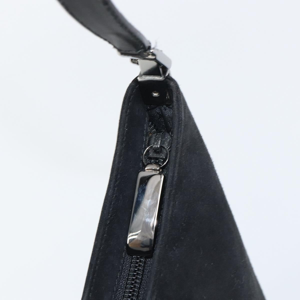 Salvatore Ferragamo Vintage Shoulder Bag Suede, BLACK, SUEDE, Shoulder bag