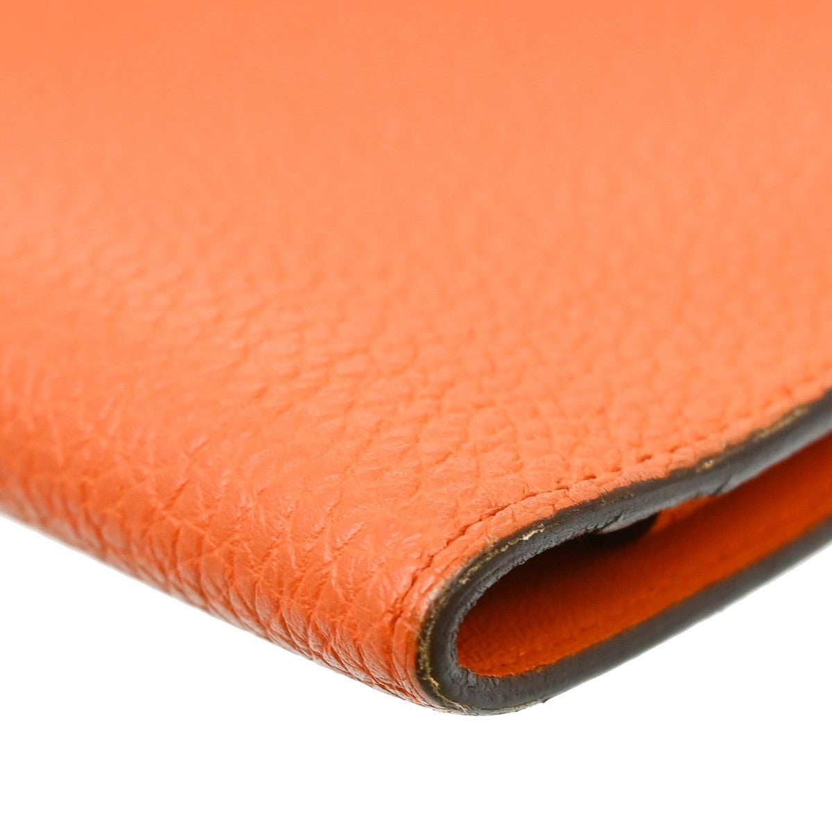 Hermes Dogon Duo Combined Wallet Leather, Orange, Leather, Wallet