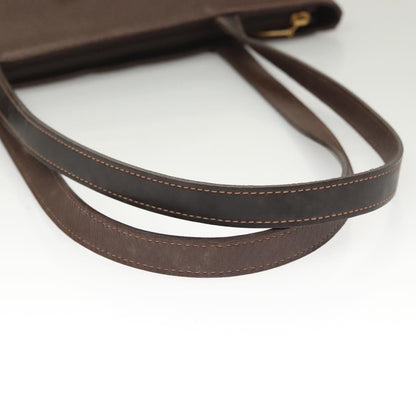 Burberry Handle Tote Leather, BROWN, LEATHER, Tote bag