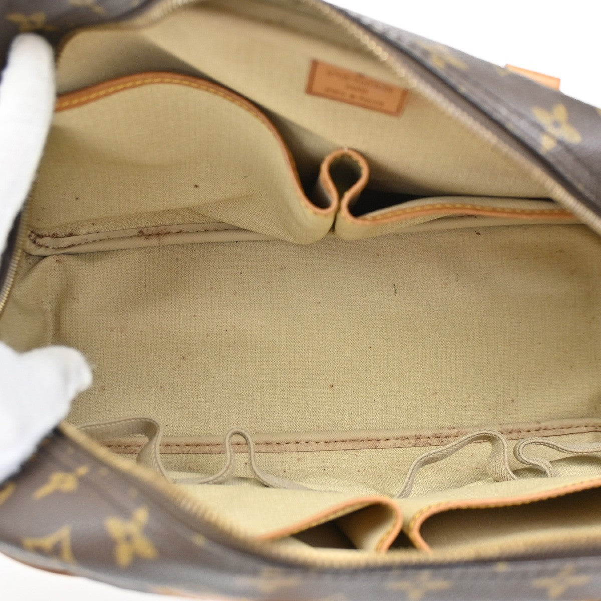 Louis Vuitton Deauville Handbag Monogram Canvas, BROWN, CANVAS, Handbag