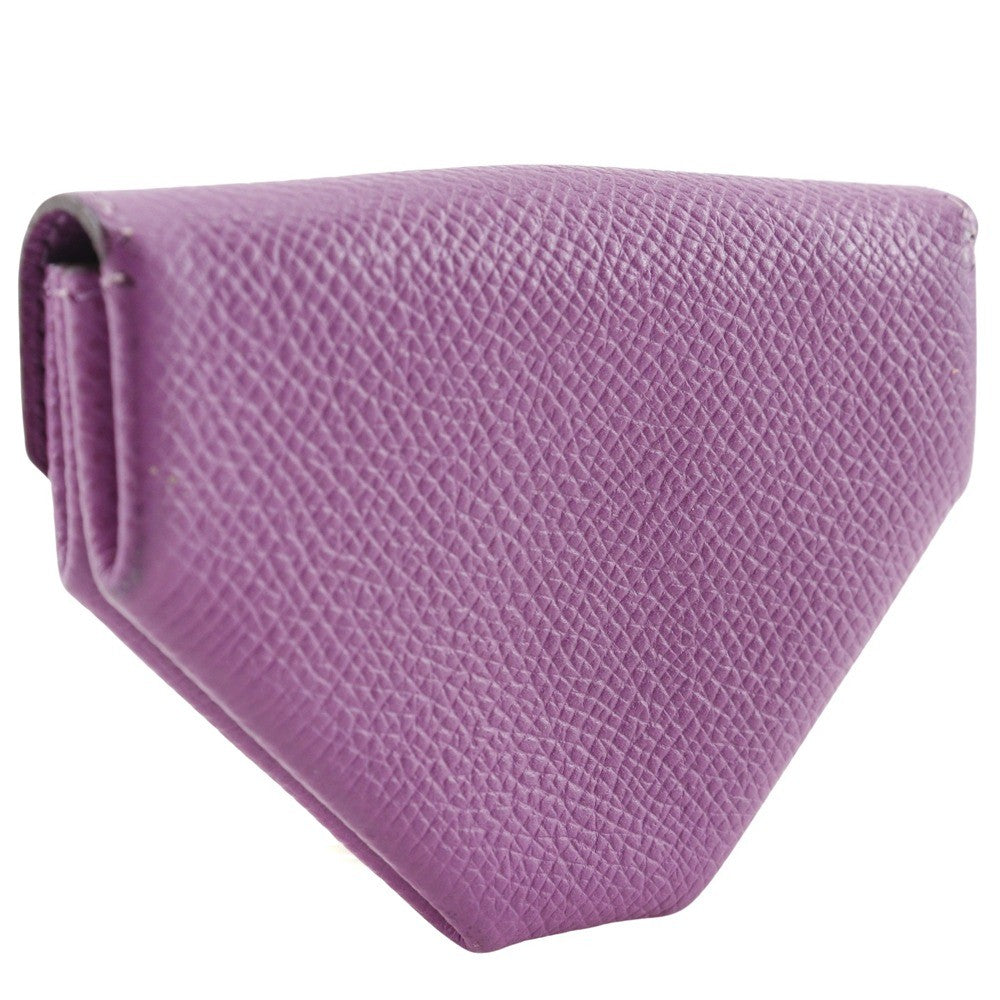 Hermes Le 24 Coin Purse Leather, PURPLE, LEATHER, Wallets