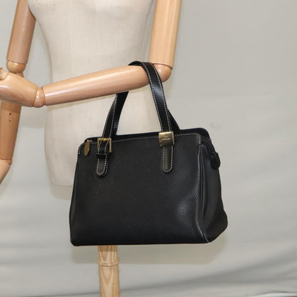 Burberry Vintage Handbag Leather, BLACK, LEATHER, Handbag