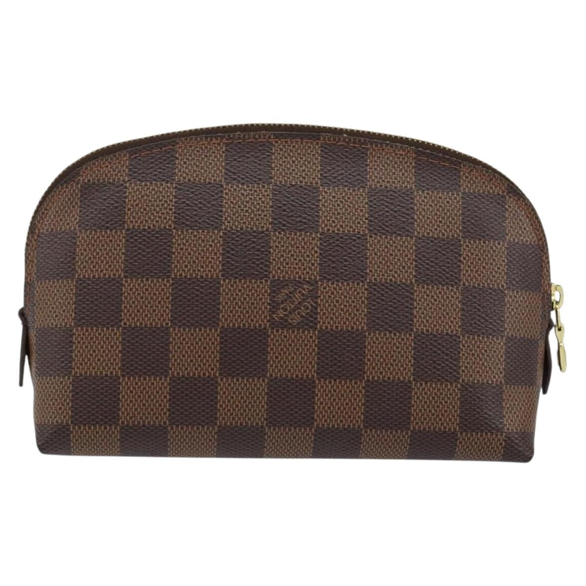 Louis Vuitton Cosmetic Pouch Damier, BROWN, CANVAS, Clutche & pouche