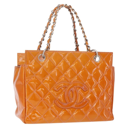 Chanel Vintage Petite Timeless Tote Quilted Patent, ORANGE, PATENT_LEATHER, Tote bag