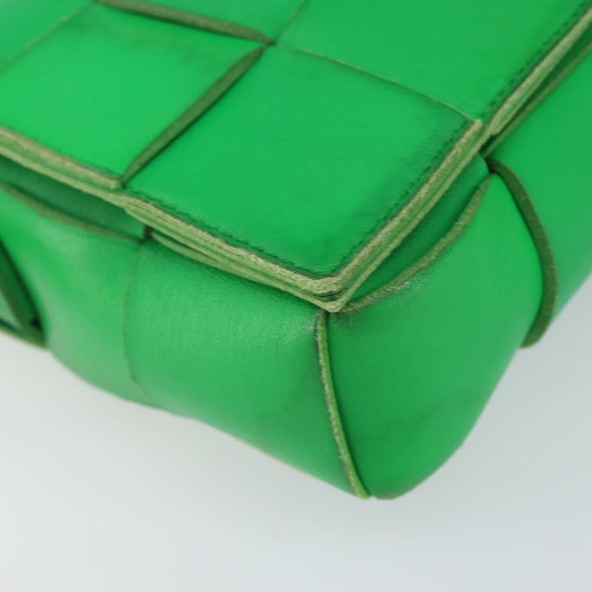 Bottega Veneta Cassette Crossbody Bag Maxi Intrecciato Leather, GREEN, LEATHER, Crossbody bag