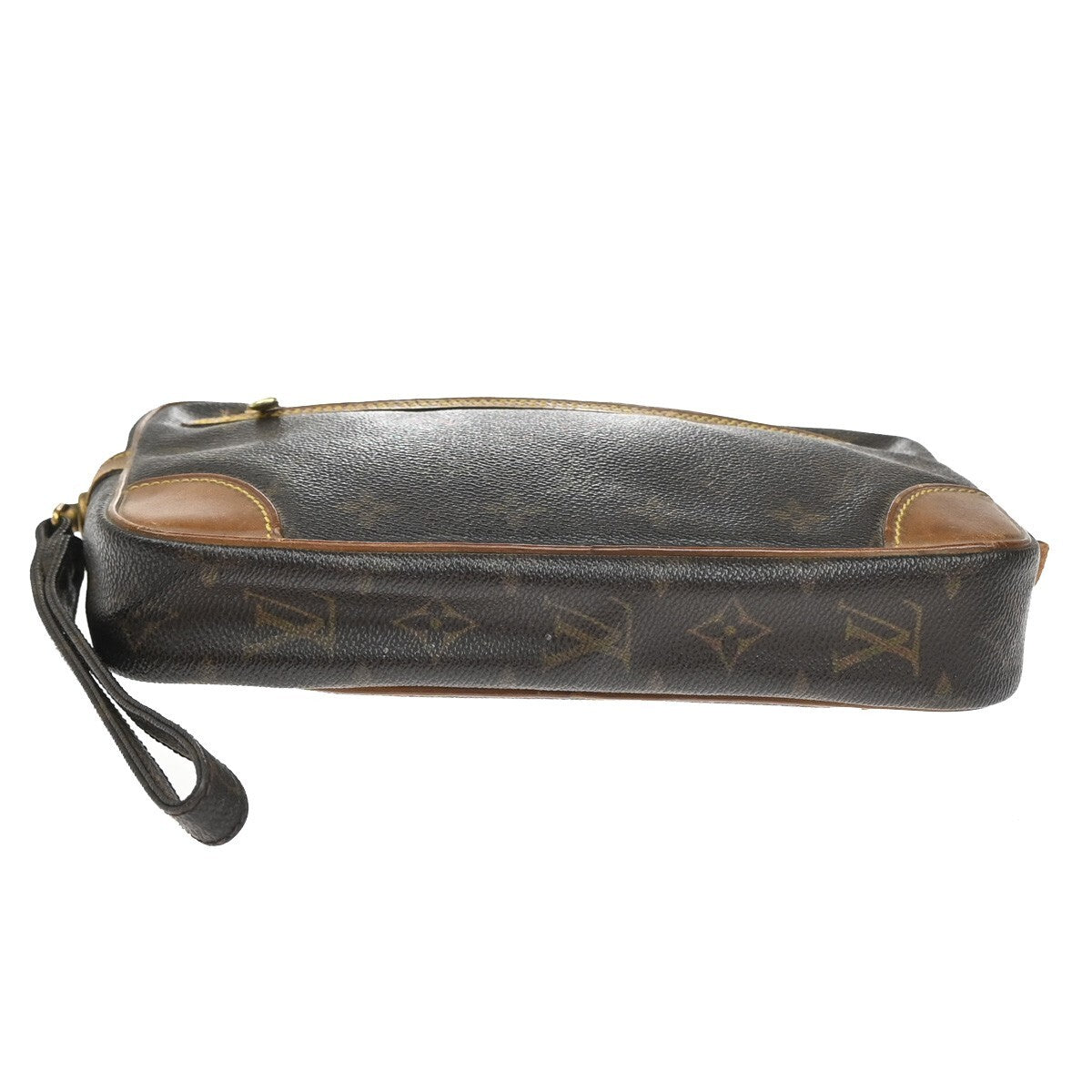 Louis Vuitton Marly Dragonne Clutch Monogram Canvas, BROWN, CANVAS, Clutche & pouche