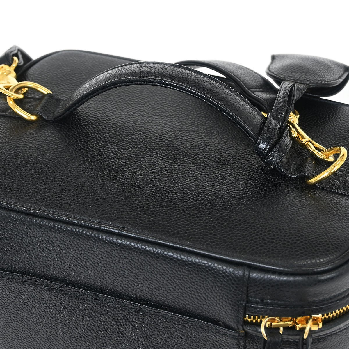 Chanel Vintage Timeless Vanity Case Caviar, BLACK, LEATHER, Handbag