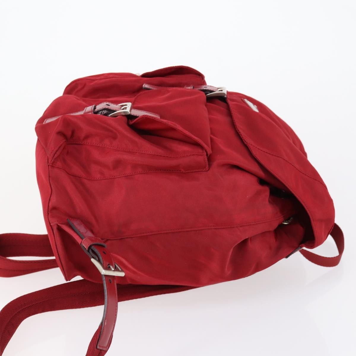 Prada Double Front Pocket Backpack Tessuto, RED, NYLON, Backpack