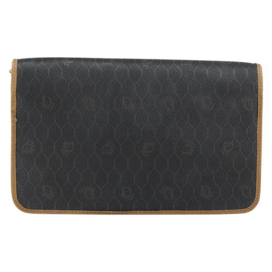 Christian Dior Vintage honeycomb clutch Canvas, BLACK, CANVAS, Clutche & pouche