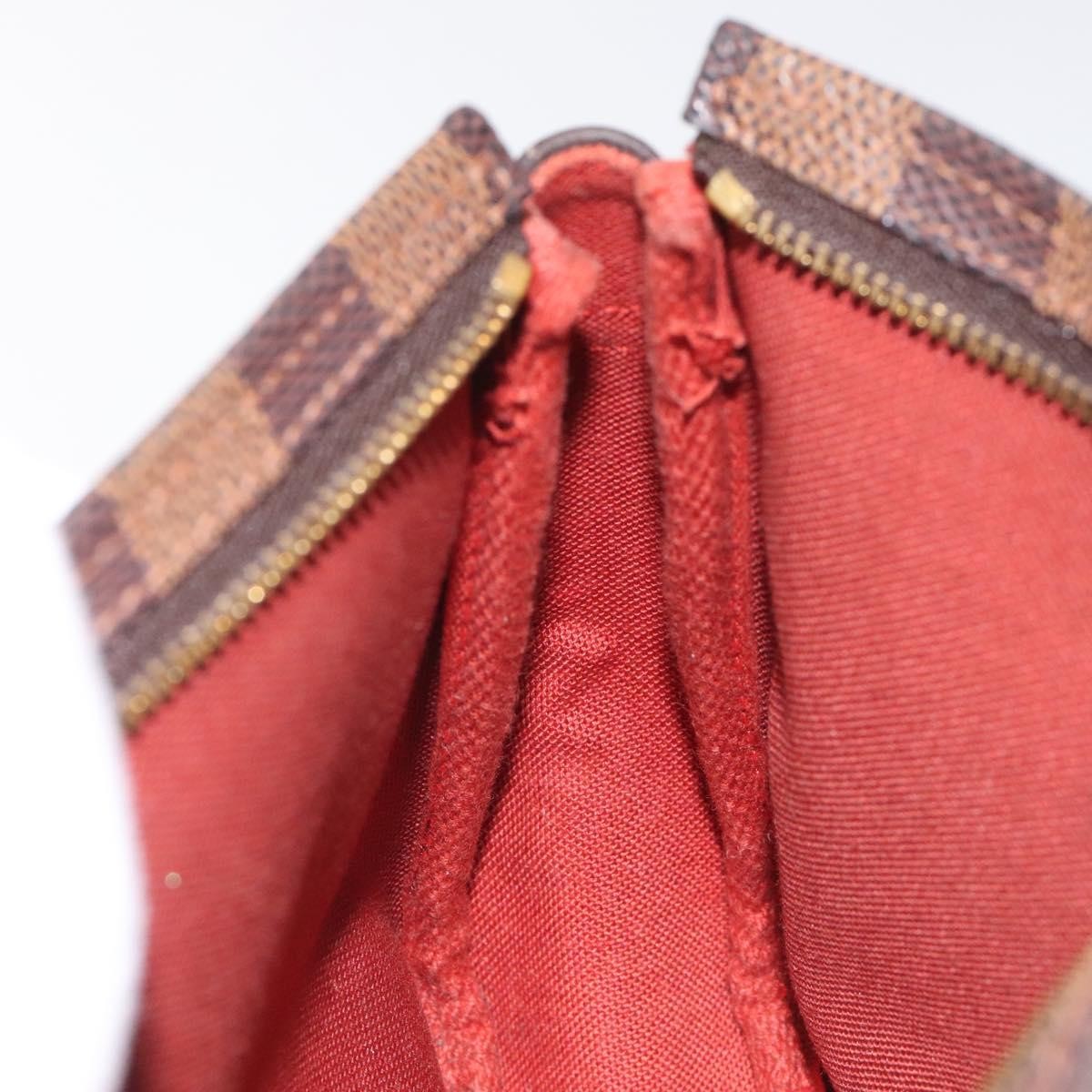 Louis Vuitton Trousse Make Up Bag Damier, BROWN, CANVAS, Clutche & pouche