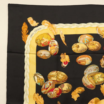 Hermes Carré 90 Silk multicolor, BLACK, SILK, Scarve & shawl