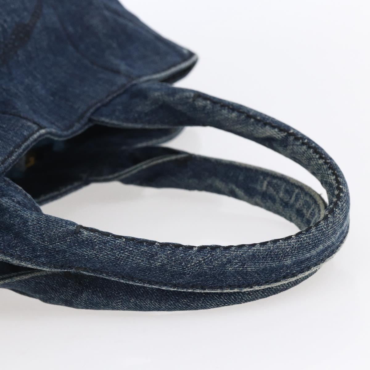 Prada Canapa Open Tote Denim, BLUE, DENIM_JEANS, Tote bag