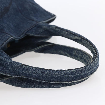Prada Canapa Open Tote Denim, BLUE, DENIM_JEANS, Tote bag