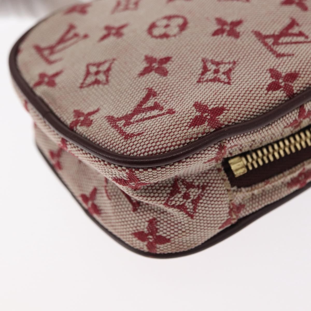 Louis Vuitton Camera Bag Mini Lin, RED, CANVAS, Clutche & pouche