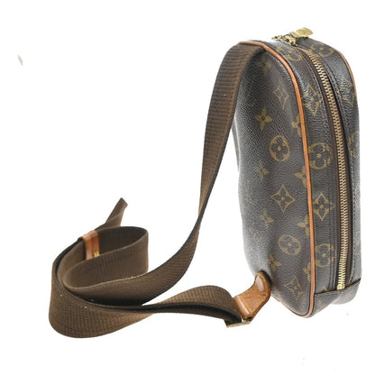 Louis Vuitton Pochette Gange Monogram Canvas, BROWN, CANVAS, Clutche & pouche