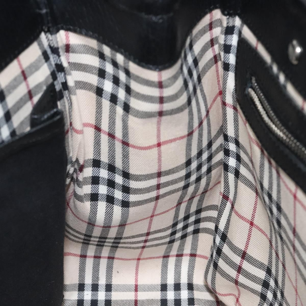 Burberry Vintage Handbag Leather, BLACK, LEATHER, Handbag