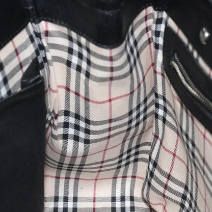 Burberry Vintage Handbag Leather, BLACK, LEATHER, Handbag