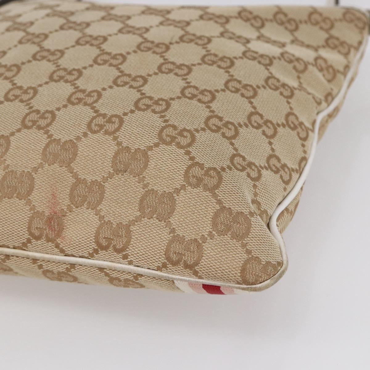 Gucci Jolicoeur Messenger Bag GG Canvas, BEIGE, CANVAS, Shoulder bag