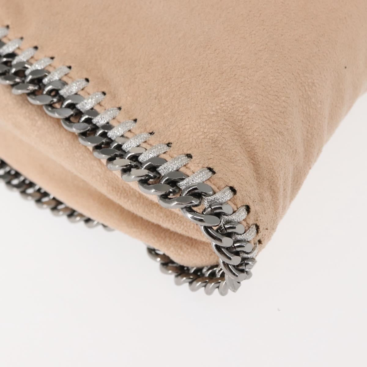 Stella McCartney Falabella Fold Over Crossbody Bag Suede, PINK, SUEDE, Crossbody bag