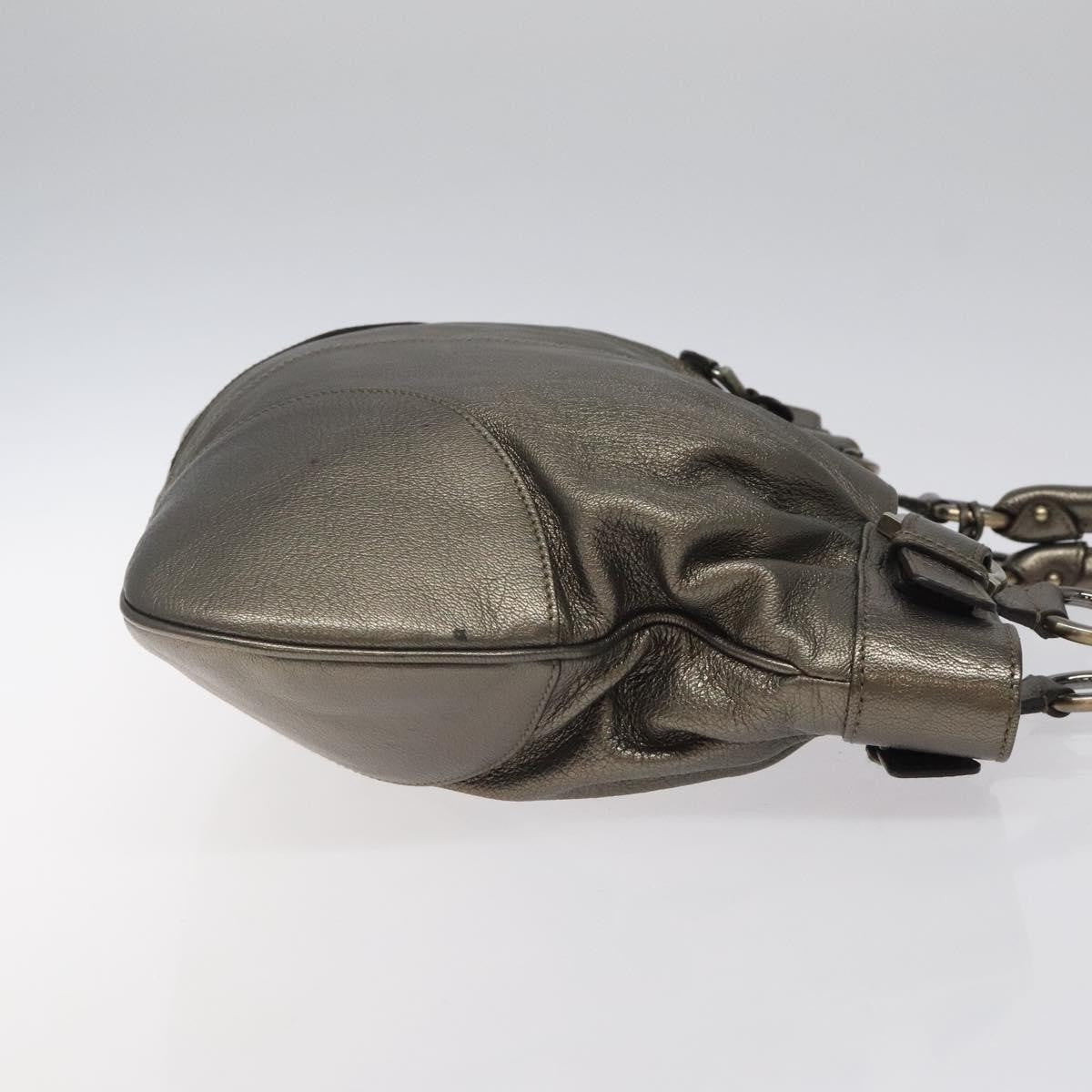 Salvatore Ferragamo Gancini Tote Leather, SILVER, LEATHER, Tote bag