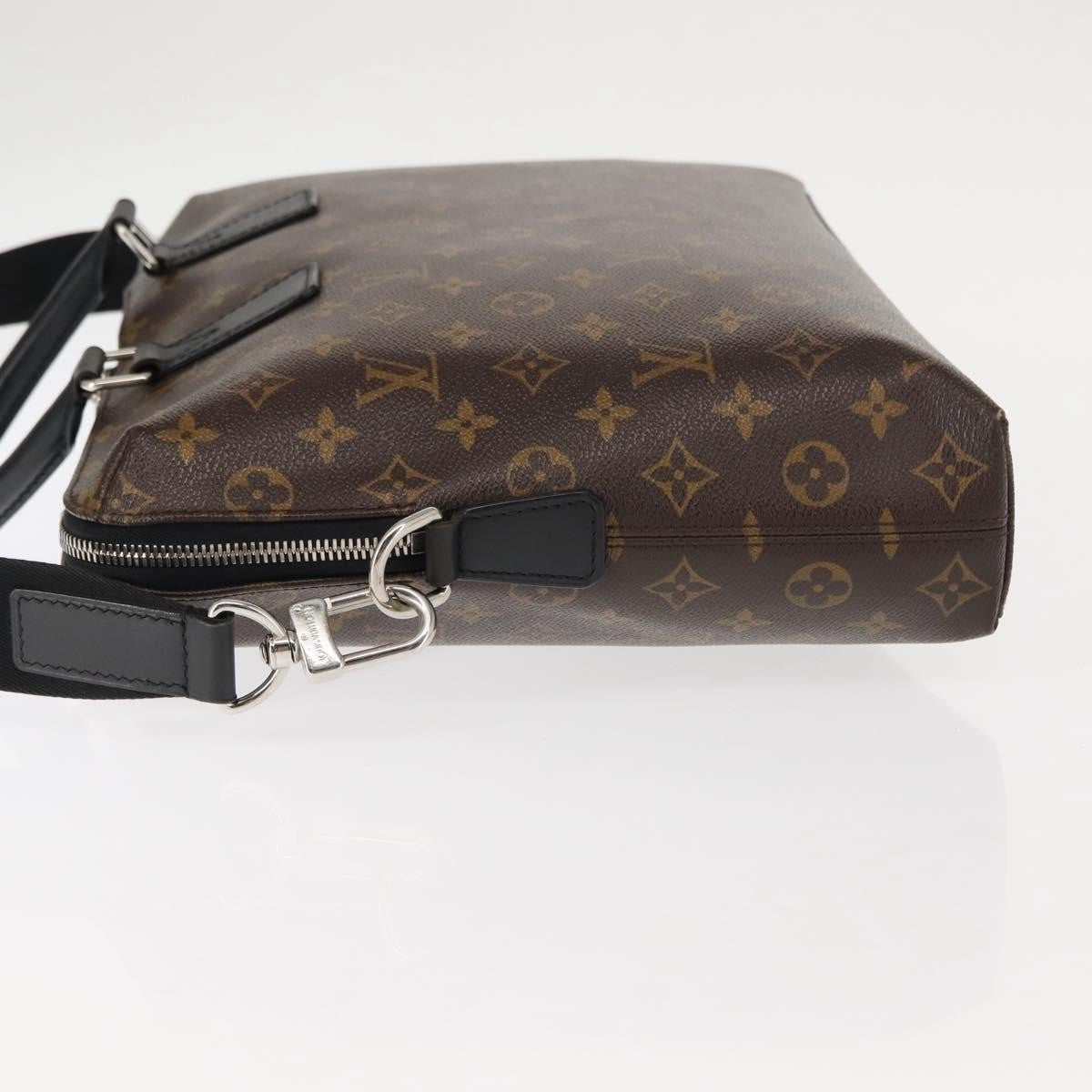 Louis Vuitton Porte-Documents Jour Bag Macassar Monogram Canvas, BROWN, CANVAS, Briefcase
