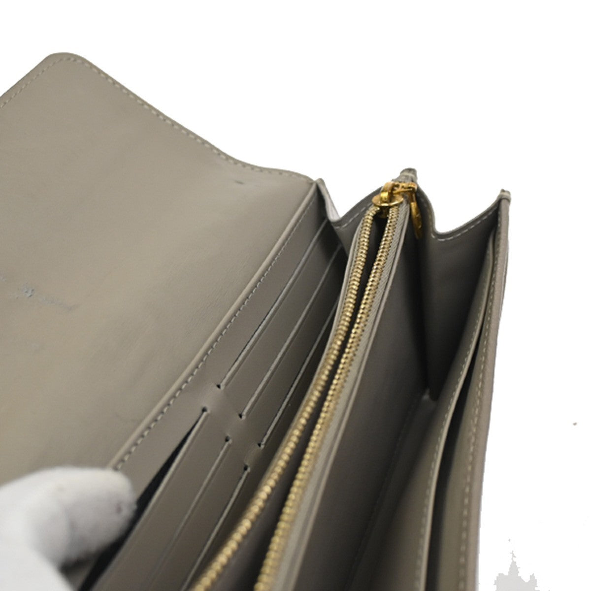 Louis Vuitton Suhali Le Favori Wallet Leather, GRAY, LEATHER, Wallets