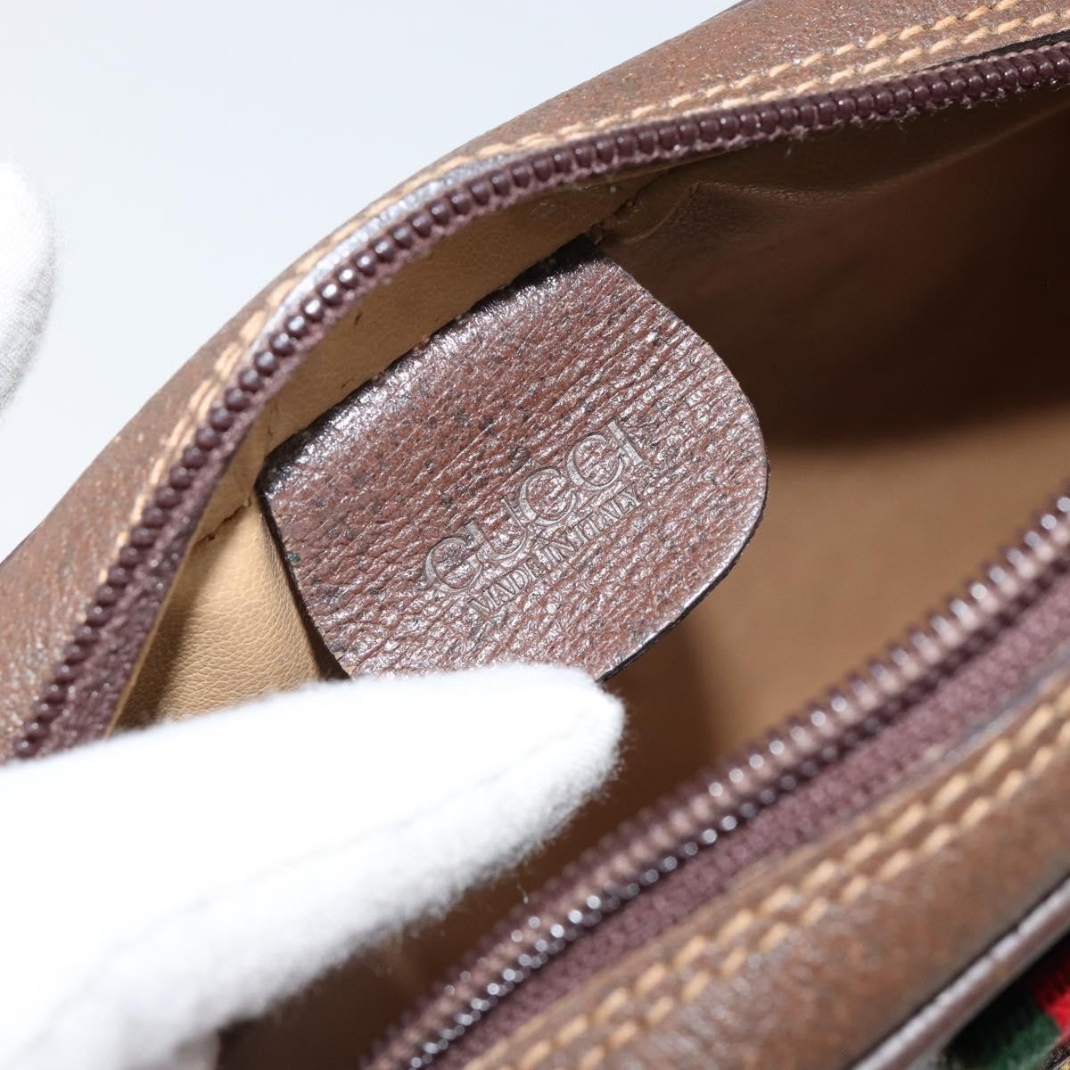 Gucci Vintage Pocket Shoulder Bag Canvas, BEIGE, CANVAS, Clutche & pouche