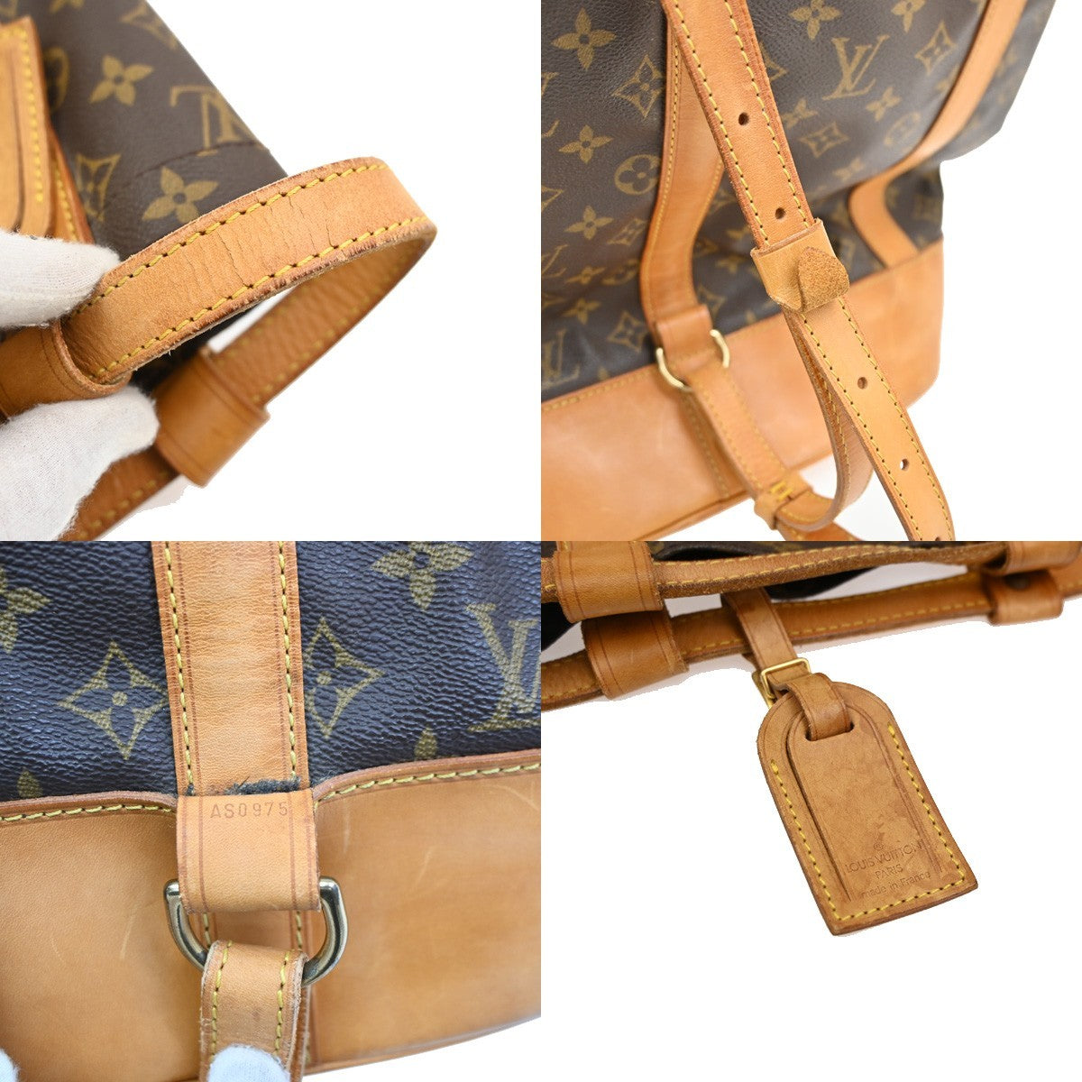 Louis Vuitton Randonnee Backpack Monogram Canvas, BROWN, CANVAS, Shoulder bag