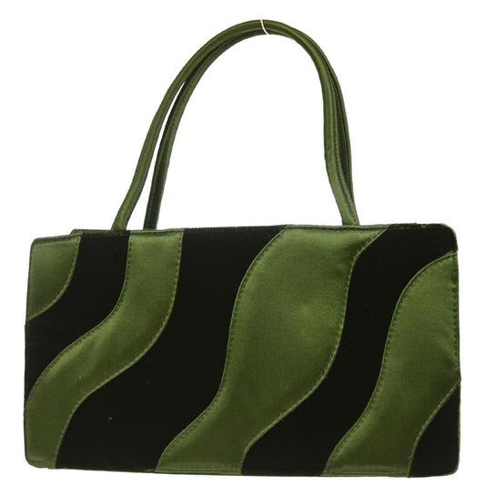Bottega Veneta Vintage handbag Satin, GREEN, SATIN, Handbag