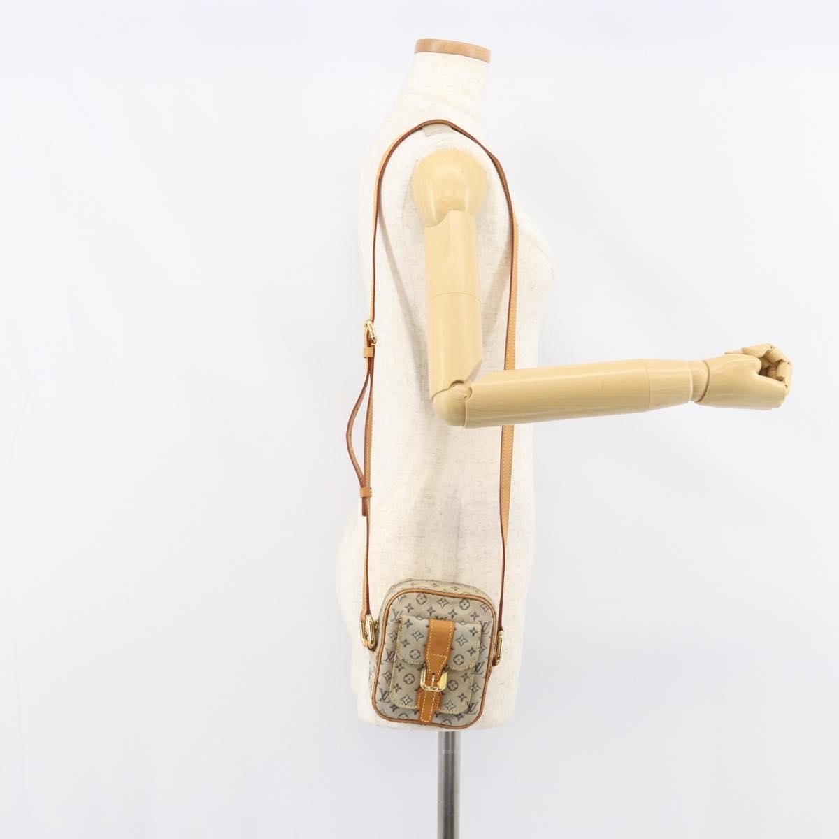 Louis Vuitton Juliette Crossbody Bag Mini Lin, BLUE, CANVAS, Shoulder bag