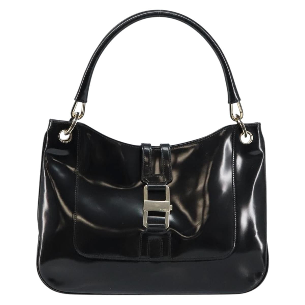 Gucci Jackie Bag Patent Leather, BLACK, PATENT_LEATHER, Shoulder bag