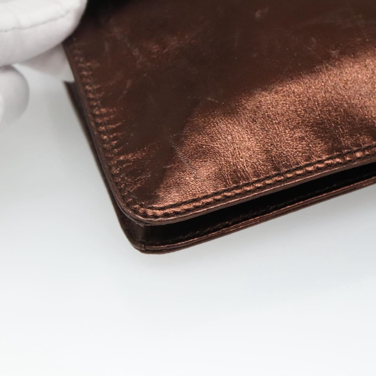 Chanel Vintage Logo Flap Messenger Bag Leather, BROWN, LEATHER, Shoulder bag