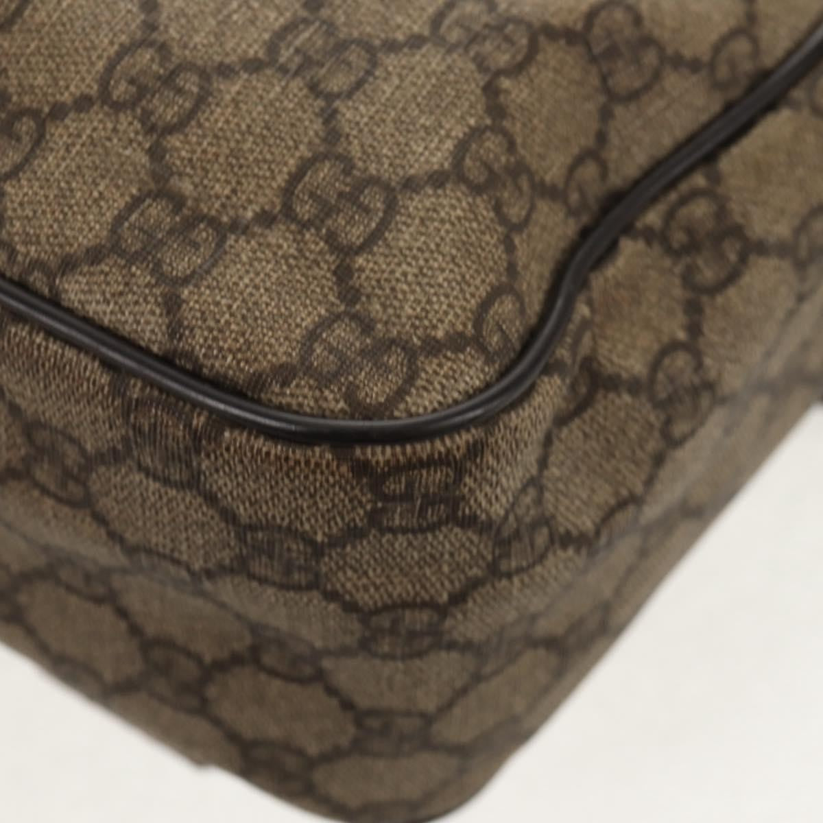 Gucci Interlocking G Messenger Bag GG Coated Canvas, BROWN, PVC, Crossbody bag