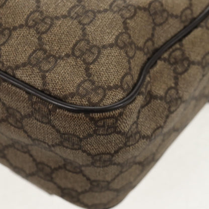 Gucci Interlocking G Messenger Bag GG Coated Canvas, BROWN, PVC, Crossbody bag