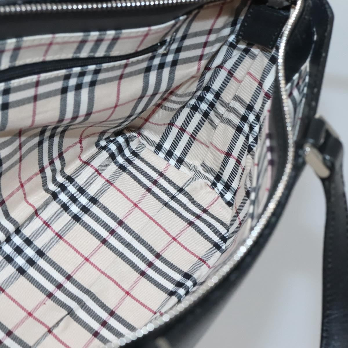 Burberry Vintage Handbag Leather, BLACK, LEATHER, Handbag