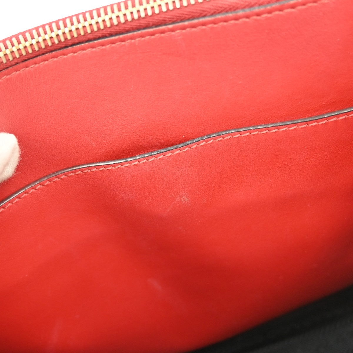 Prada Paradigme Tote Saffiano with City Calf, RED, LEATHER, Handbag