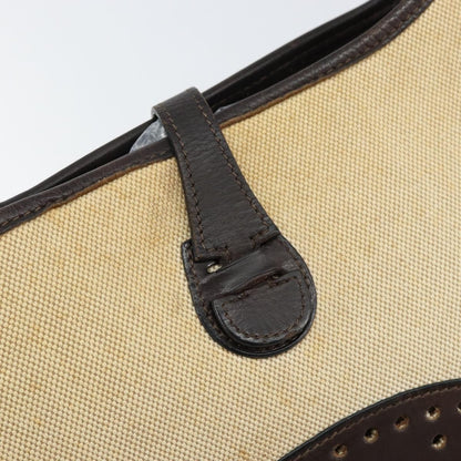 Hermes Evelyne Bag Gen III Toile and Leather, BEIGE, CANVAS, Shoulder bag