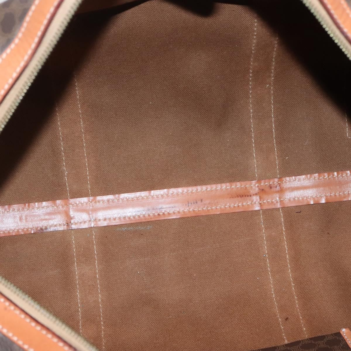 Celine Vintage Duffle Bag Macadam Coated Canvas, BROWN, CANVAS, Travel bag