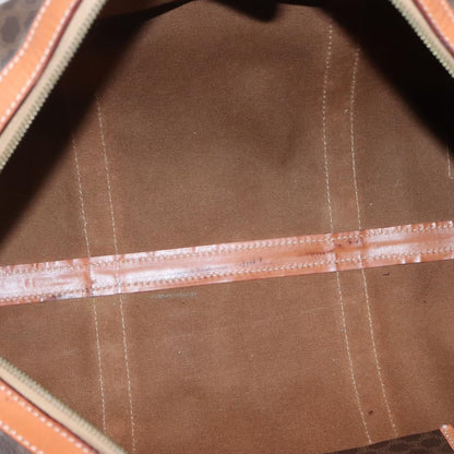 Celine Vintage Duffle Bag Macadam Coated Canvas, BROWN, CANVAS, Travel bag