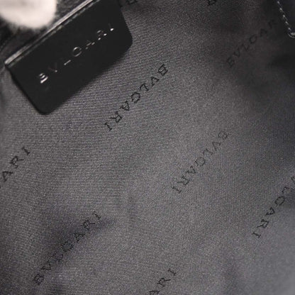 Bvlgari B.Zero1 Logomania Bag Canvas with Leather, BLACK, CANVAS, Shoulder bag