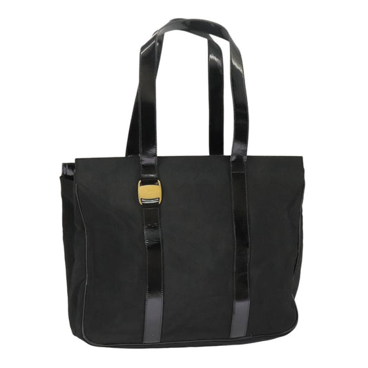 Salvatore Ferragamo Vala tote Canvas, BLACK, CANVAS, Tote bag