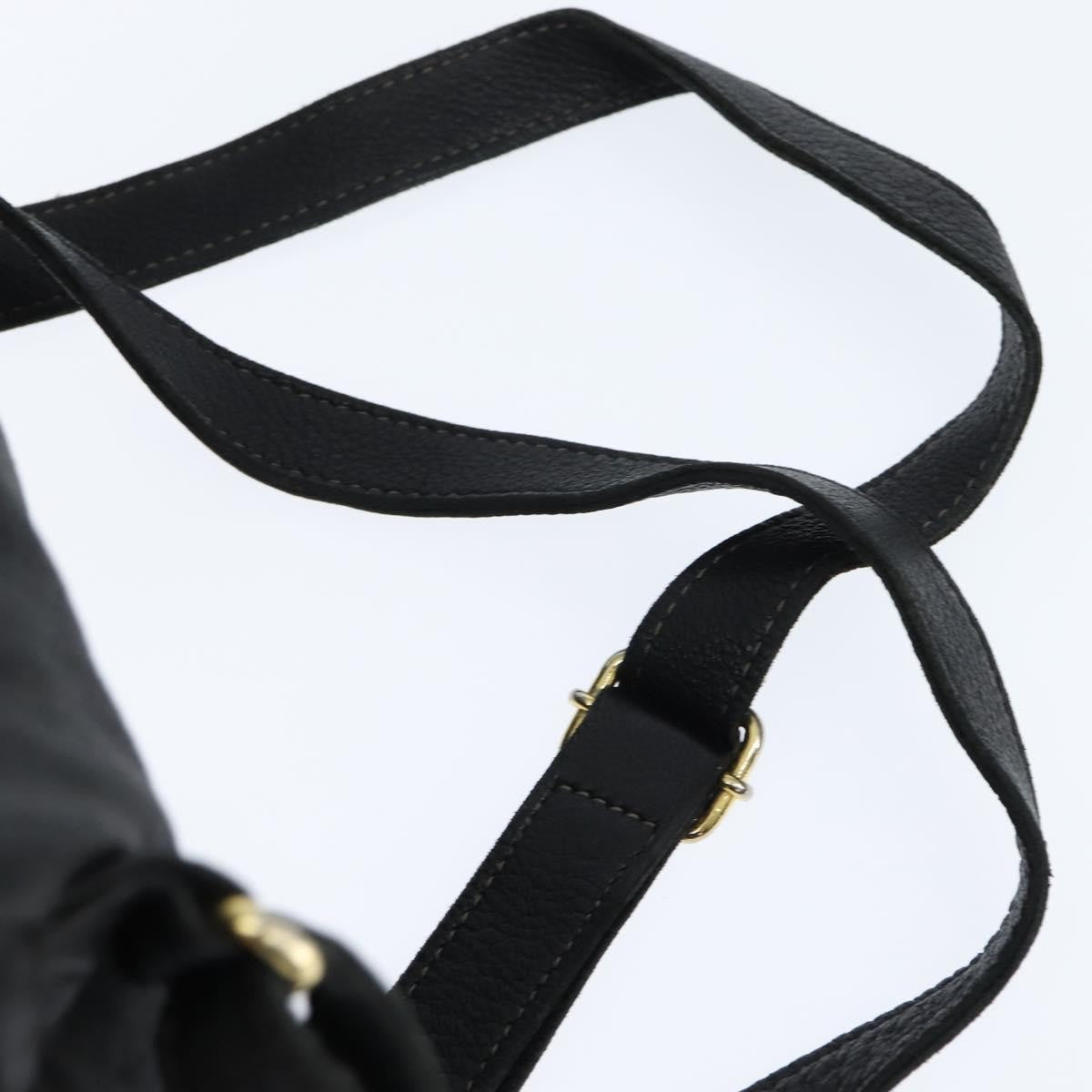 Fendi Logo Flap Drawstring Backpack Leather, BLACK, LEATHER, Backpack