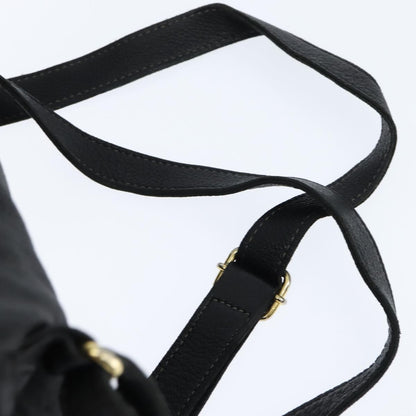 Fendi Logo Flap Drawstring Backpack Leather, BLACK, LEATHER, Backpack