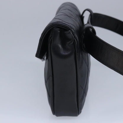 Chanel Vintage CC Flap Waist Bag Quilted Leather, BLACK, LEATHER, Clutche & pouche
